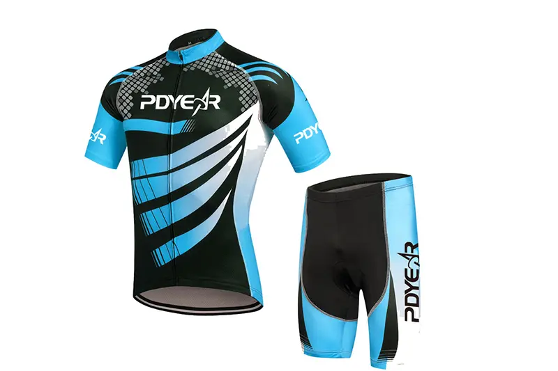 Custom cycling jersey and bib shorts shown as a complete riding kit
